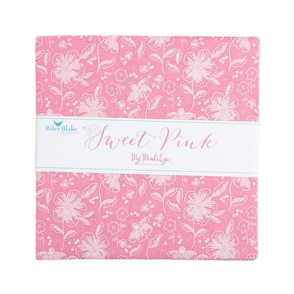 This 10" stacker is the Sweet Pink collection by My Mind’s Eye for Riley Blake Designs is a soft, feminine fabric line characterized by a romantic and nostalgic aesthetic. It features a delicate palette of blush, rose, and cream, centered around vintage-inspired motifs like dainty florals and classic gingham.
- 10" Stacker 42 pieces