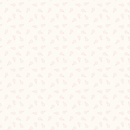 This dainty floral cream pattern from The Sweet Pink collection by My Mind’s Eye for Riley Blake Designs is one of 3 patterns in the collection with A small-scale, intimate ditsy floral print. This image has a cream colored background